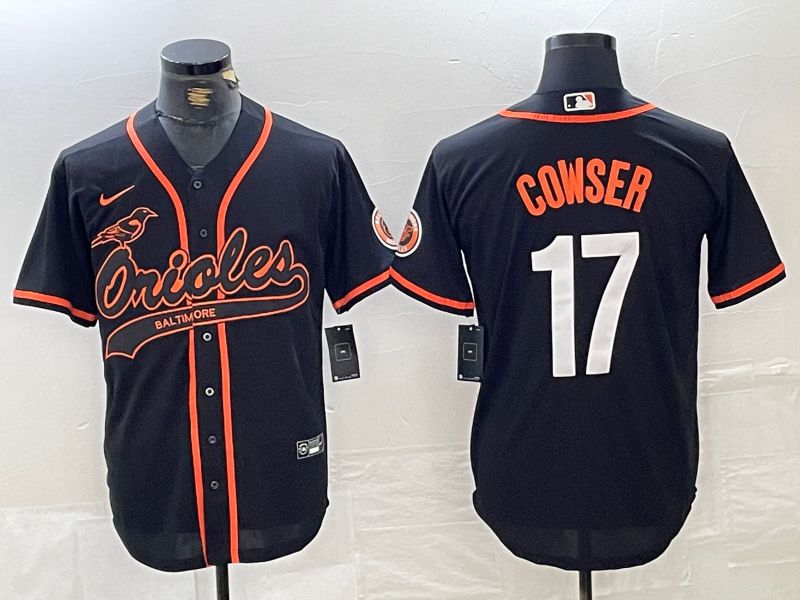 Men Baltimore Orioles #17 Cowser Black Jointly 2024 Nike MLB Jersey style 1->baltimore orioles->MLB Jersey